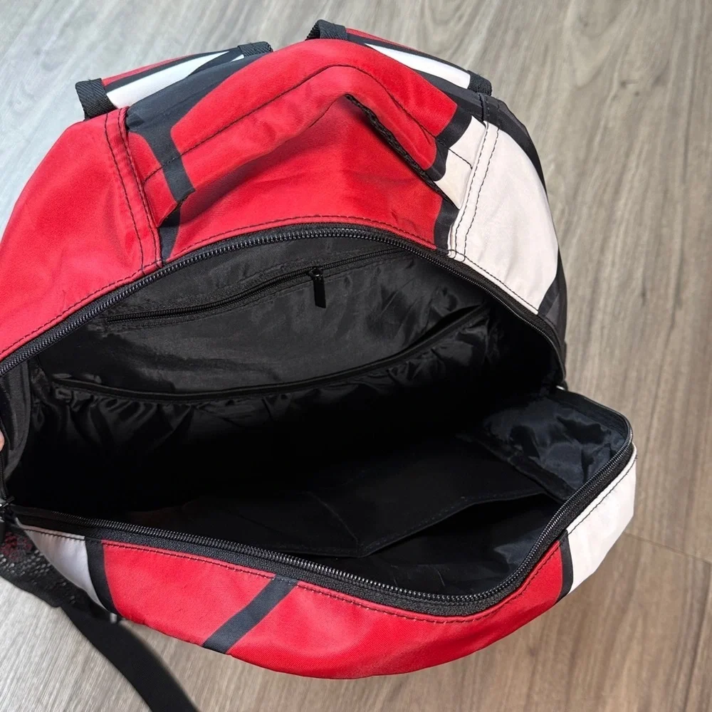Volleyball Themed Black and Red Backpack